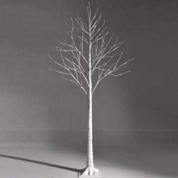 Artificial birch tree, 72 LED bulbs, White