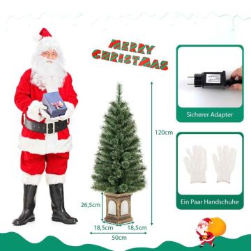 Artificial Christmas tree, 100 LED lights, 120 × 50 cm