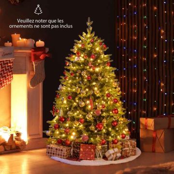 Artificial Christmas tree 150 cm with 844 branches, 250 LED lights, 11 lighting modes