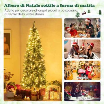 Artificial Christmas tree, 618 branch tips, 250 LED lights