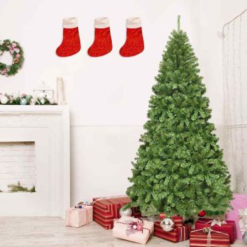 Artificial Christmas Tree, Foldable Metal Stand, Green