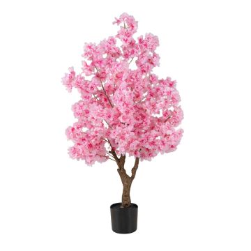 Artificial Cherry Blossom Tree, Pink, 15 × 13 × 118 cm