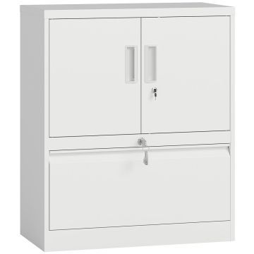 Dokumentu skapis, 2 durvis, plaukts un atvilktne, 80 × 95 × 40 cm