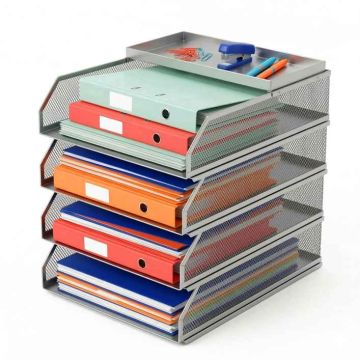Dokumentu organizētājs Relaxdays 10053319_55, 4 nodalījumi, DIN A4, 25 × 31 × 32 cm