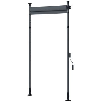 Sānu markīze Outsunny 150x310cm, tumši pelēka/melna