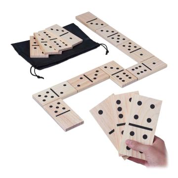 Domino komplekts Relaxdays, 28 gab, 7,5 × 15 × 1 cm
