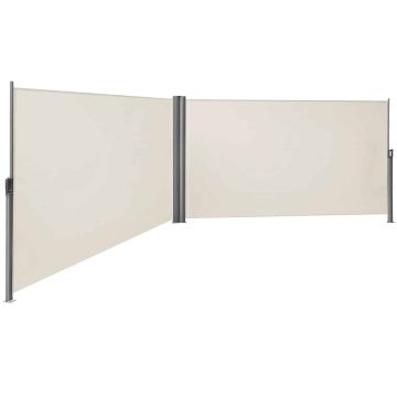 Divpusēja sānu markīze / tentīt 200 x 600 cm, bēša