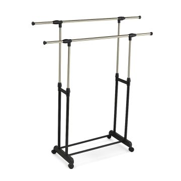 Drēbju pakaramais Relaxdays 10051382.0, 2 regulējami stieņi, 85–141 × 85–148 × 42 cm