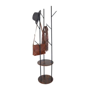 Drēbju pakaramais Relaxdays, 8 āķi, 2 plaukti, 40 × 175 × 40 cm