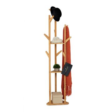 Drēbju pakaramais Relaxdays, 9 āķi, 2 plaukti, 47 × 168,5 × 47 cm