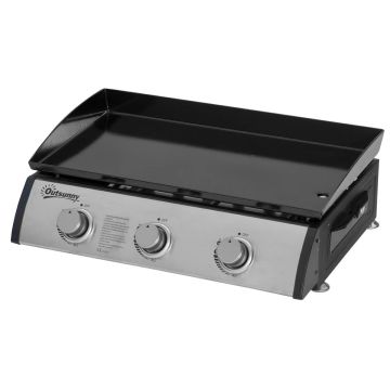 Газовый гриль Outsunny 61x48,5x21 см, черно-серебристый цвет.