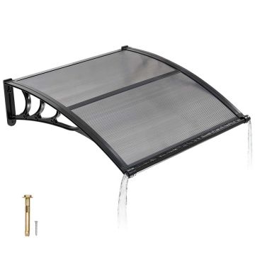 Дверной козырёк VEVOR CZPC40X40G-C, Серый, 965 × 1017 × 275 мм