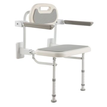 Dušas krēsls VEVOR YJL8980-4, Ar atzveltni un roku balstiem, 48 × 75 × 58 cm