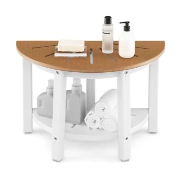 Shower bench, 2-tier shelf
