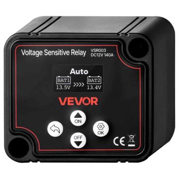 Изолятор двух аккумуляторов VEVOR VSR003, 12 В, 140 А, 15 × 11 × 7 см