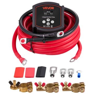 Изолятор двух аккумуляторов VEVOR VSR005-1, 12 В, 300 А, 25 × 24,5 × 10 см