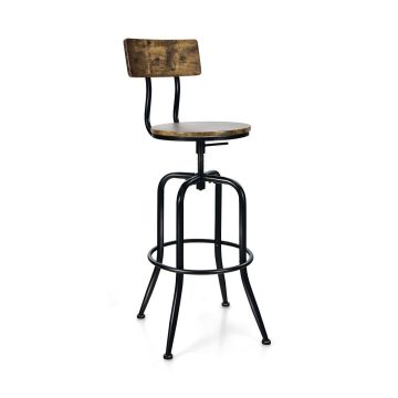 2 barstulu komplekts 54x54x105,5cm, brūnas/melnas krāsas