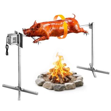 Elektriskais iesma grils VEVOR TB-56N, 8 augstuma līmeņi, 60 kg, 1825 × 535 × 860 mm