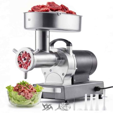 Электрическая мясорубка VEVOR 1A-EG832, №32, 3 решётки, 3 трубки, 59,5 × 50 × 28 см