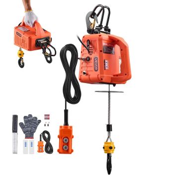 Электрический тельфер VEVOR 500KG-HXA2, 500 кг, 1500 Вт, 23 × 22 × 20 см