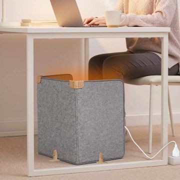 Electric foot warmer, 3 temperature levels, Gray, 99 × 52 × 3 cm