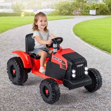 Electric children's tractor, with removable trailer, 152.4 × 66 × 58.4 cm