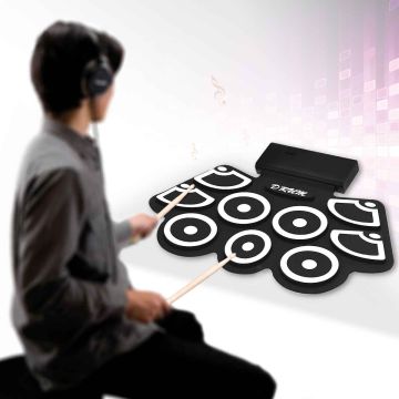 Electronic drum kit, 9 drum sounds, 47 × 30 × 2.5 cm