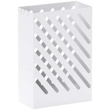 Homcom lietussargu statīvs 28x14x41cm, baltas krāsas