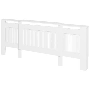 Radiatora pārsegs Homcom 201x19x81.5cm., balts
