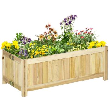Paaugstināta dobe Outsunny 70x30x25cm., gaiši brūna