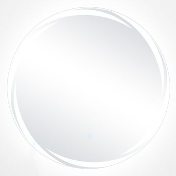 LED sienas spogulis 3x60x60cm, sudraba krāsa