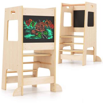 Virtuves tornis 60x49x91,5 cm, gaiši brūnas/melnas krāsas