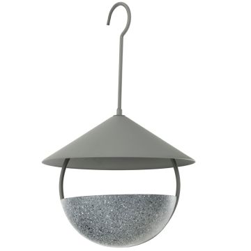 Кормушка для птиц 20,5x35см, серого цвета