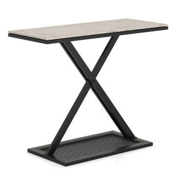 Konsoles galds 100x40x77,5cm, melnas/pelēkas krāsas