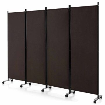 Ширма 225x30x173см, темно-коричневого/черного цвета