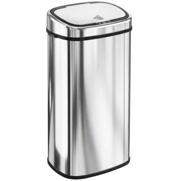 Automātiska atkritumu tvertne Homcom 40.5x29.5x78cm., sudraba/melna
