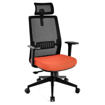 Biroja krēsls 60x65x126cm, melnas/sarkanas krāsas