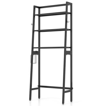 Полка для ванной 65x28x159см, чёрного цвета