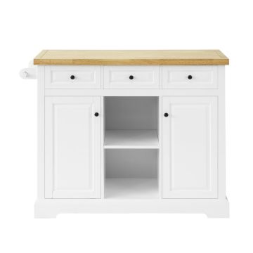 Virtuves sala 115x46x90.,7cm., baltā/gaiši brūnā krāsā