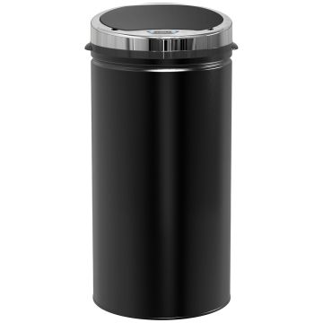 Automātiska atkritumu tvertne Homcom 30.5x30.5x68cm, melna