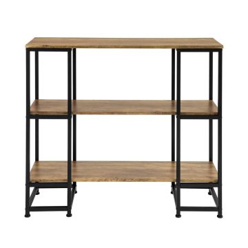 Konsoles galds 110x35x96cm., brūnā/melnā krāsā