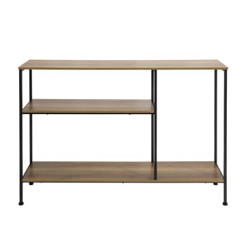Konsoles galds 30x80x120cm., brūnā/melnā krāsā