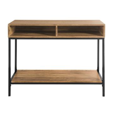 Konsoles galds 100x40x80cm., brūnā/melnā krāsā