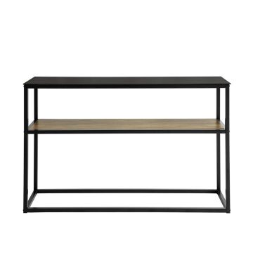 Konsoles galds 110x30x70cm., melnā/brūnā krāsā