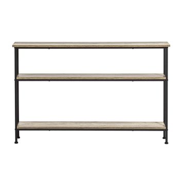 Konsoles galds 120x20x77cm., gaiši brūnā/melnā krāsā