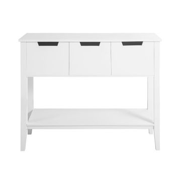 Konsoles galds ar atvilktnēm 93x33x79cm., baltā krāsā