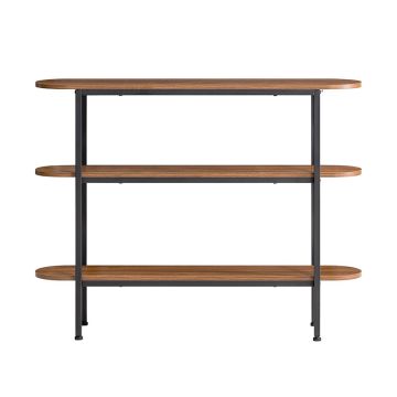 Konsoles galds 110x25x86cm., brūnā/melnā krāsā