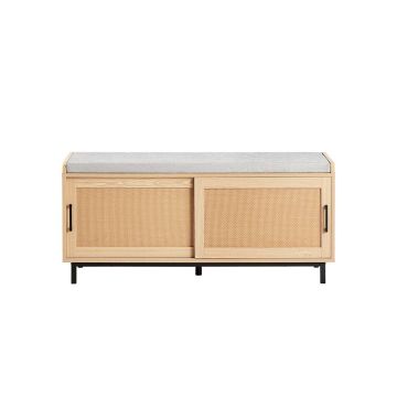 Скамья для прихожей 110x40x49см., светло-коричневого/серого цвета