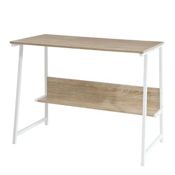 Письменный стол 100x50x75см., светло-коричневого/белого цвета