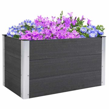 Paceltā dobīte Outsunny 100x50x55,5cm, tumši pelēka/sudraba krāsa